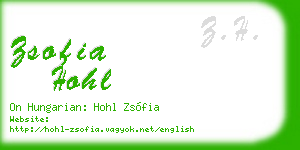 zsofia hohl business card