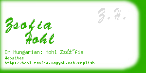 zsofia hohl business card